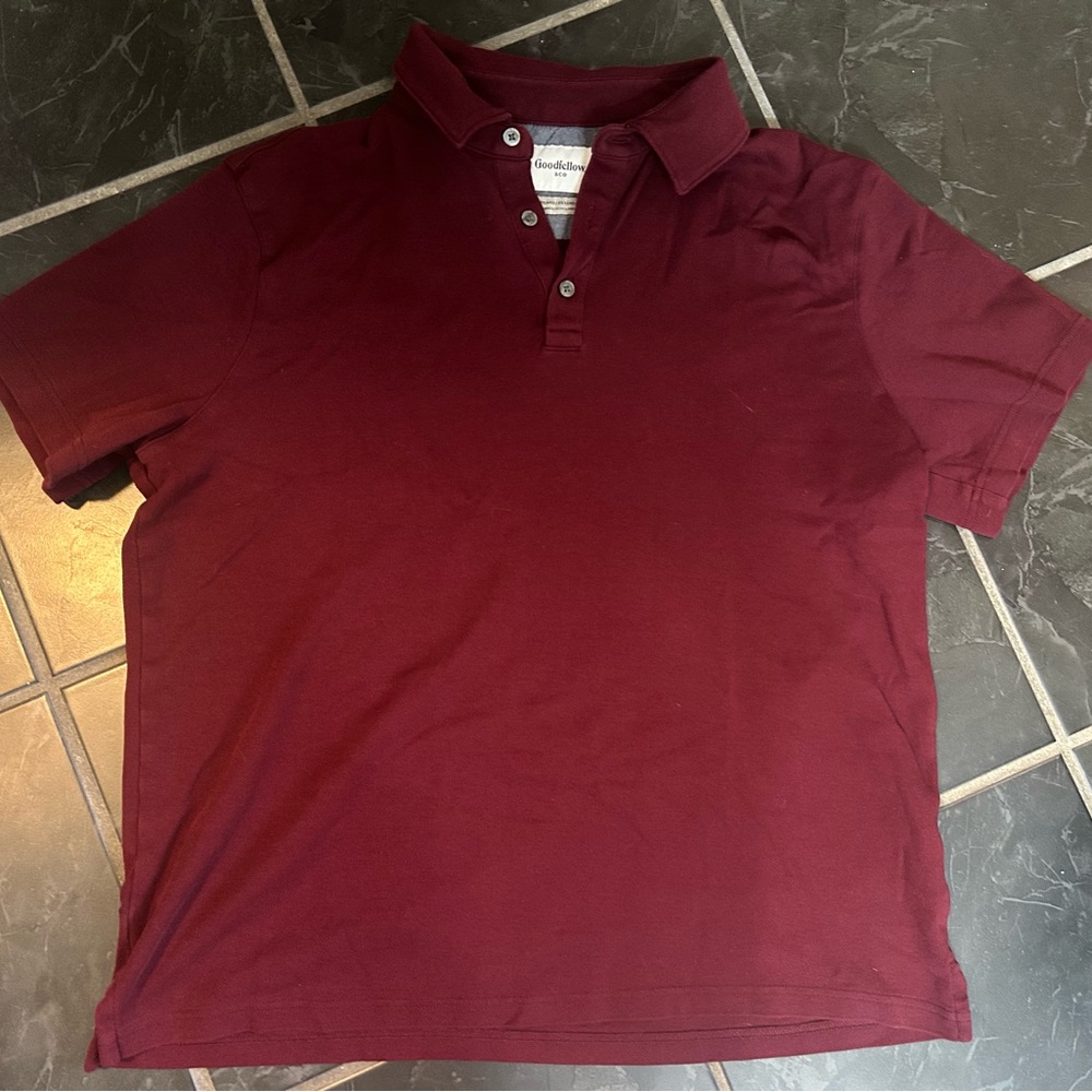 Goodfellow & Co Men's Maroon Polo Shirt